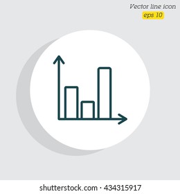Web line icon. Business graph 