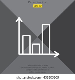Web line icon. Business graph 