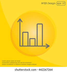 Web line icon. Business graph 
