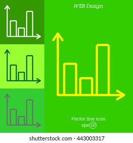 Web line icon. Business graph 