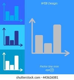 Web line icon. Business graph 