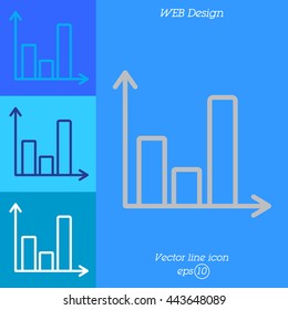 Web line icon. Business graph 