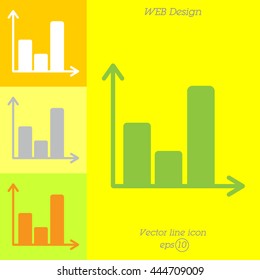 Web line icon. Business graph 