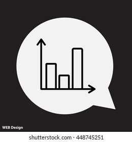 Web line icon. Business graph 