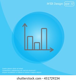 Web line icon. Business graph 