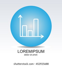 Web line icon. Business graph 