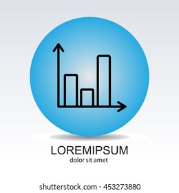 Web line icon. Business graph 