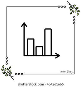 Web line icon. Business graph 