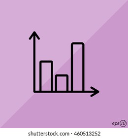 Web line icon. Business graph 