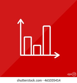 Web line icon. Business graph 