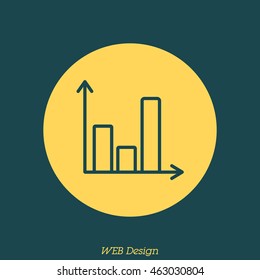 Web line icon. Business graph 