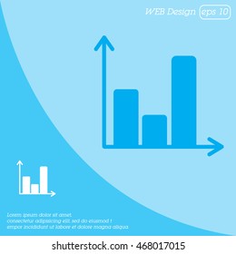 Web line icon. Business graph 