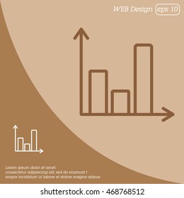 Web line icon. Business graph 