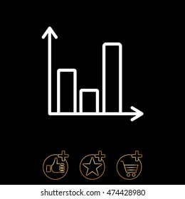 Web line icon. Business graph 