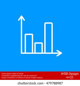 Web line icon. Business graph 
