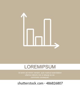 Web line icon. Business graph 