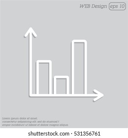 Web line icon. Business graph 