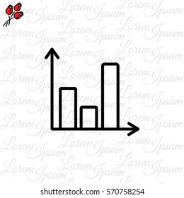 Web line icon. Business graph 