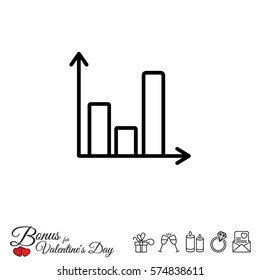 Web line icon. Business graph 