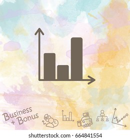 Web line icon. Business graph 