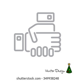 Web line icon. Business; Handshake