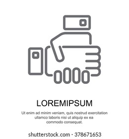 Web line icon. Business; Handshake