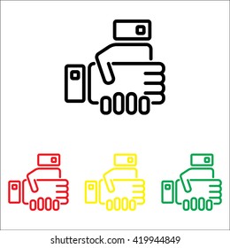 Web line icon. Business; Handshake