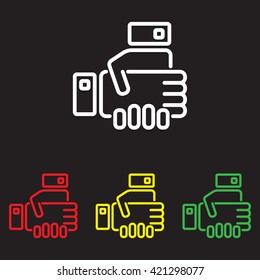 Web line icon. Business; Handshake