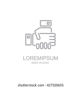 Web line icon. Business; Handshake