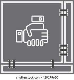 Web line icon. Business; Handshake