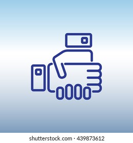 Web line icon. Business; Handshake