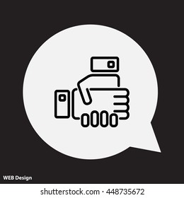Web line icon. Business; Handshake