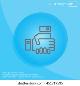Web line icon. Business; Handshake