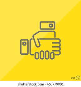 Web line icon. Business; Handshake