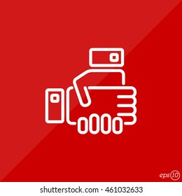 Web line icon. Business; Handshake