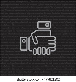 Web line icon. Business; Handshake