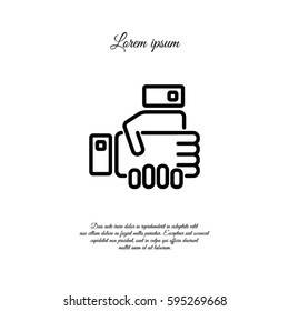 Web line icon. Business; Handshake