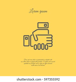 Web line icon. Business; Handshake