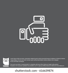 Web line icon. Business; Handshake