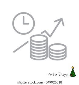 Web line icon. Business idea; The increase in profits (profitable investment)