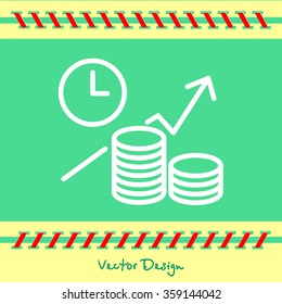 Web line icon. Business idea; The increase in profits (profitable investment)