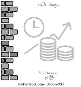 Web line icon. Business idea; The increase in profits (profitable investment)