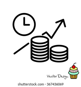 Web line icon. Business idea; The increase in profits (profitable investment)