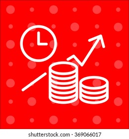Web line icon. Business idea; The increase in profits (profitable investment)