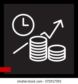 Web line icon. Business idea; The increase in profits (profitable investment)