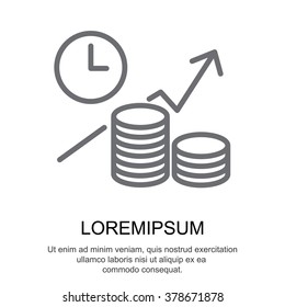 Web line icon. Business idea; The increase in profits (profitable investment)