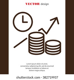 Web line icon. Business idea; The increase in profits (profitable investment)