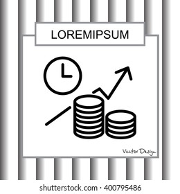 Web line icon. Business idea; The increase in profits (profitable investment)