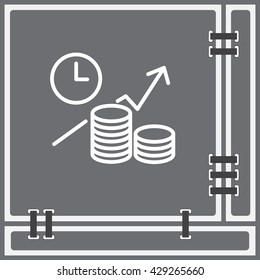 Web line icon. Business idea; The increase in profits (profitable investment)