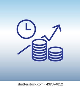 Web line icon. Business idea; The increase in profits (profitable investment)